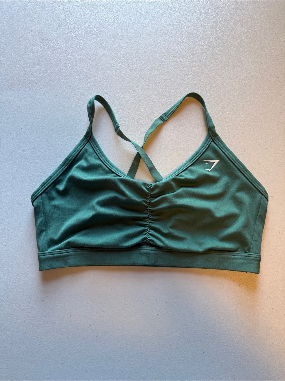 Gymshark Green Ruched Training Sports Bra